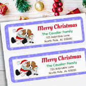 サンタのリトル・イェルパー・カバリエ・キング・チャールズ・リターン ラベル