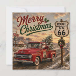 サンタのルート66デザートクリスマスライド シーズンカード