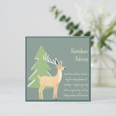 サンタのレトロなトナカイ - トナカイからのアドバイス シーズンカード (スタンド正面)