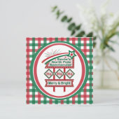 サンタのレトロなマーチェ - ホー ホー ホー メリー＆ブライト カード (スタンド正面)