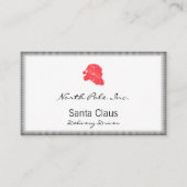 サンタのレトロのシルエット 名刺 (正面)