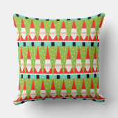 サンタのレトロの幾何学的な装飾用クッション クッション (裏面)