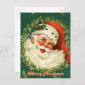 サンタのレトロの郵便はがき シーズンポストカード (正面/裏面)