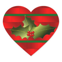 サンタのレンガとヤドリギのステッカー