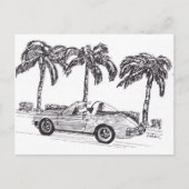 サンタのレースカー シーズンポストカード (正面)