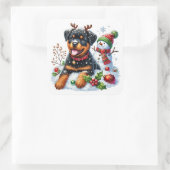 サンタのロッティ・トナカイをリクルート! スクエアシール (バッグ)