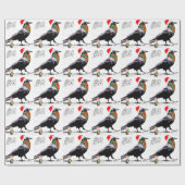 サンタのワタリガラスのクリスマスのギフトのコレクション ラッピングペーパー (フラット)