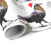 サンタのワタリガラスのクリスマスのギフトのコレクション ラッピングペーパー (ロールコーナー)