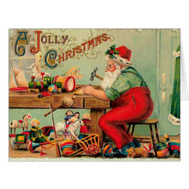 サンタのワークショップでのヴィンテージクリスマス