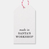 サンタのワークショップで作られたクリスマススクリプト ギフトタグ (正面)