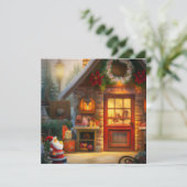 サンタのワークショップのクリスマスカード (スタンド正面)