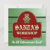 サンタのワークショップへのご招待 招待状 (正面)