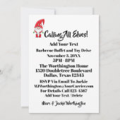 サンタのワークショップへのご招待 招待状 (裏面)