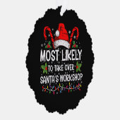 サンタのワークショップクリスマスを引き継ぐ可能性が最も高い オーナメントカード (右)