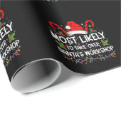 サンタのワークショップクリスマスを引き継ぐ可能性が最も高い ラッピングペーパー (ロールコーナー)