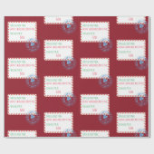 サンタのワークショップパーソナライズされた配信 ラッピングペーパー (フラット)