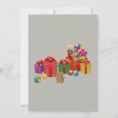 サンタのワークショップパーティーの招待状 招待状 (裏面)