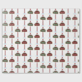 サンタのワークショップ北極クリスマス ラッピングペーパー (フラット)