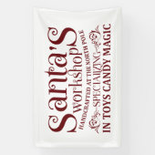 サンタのワークショップ北極クリスマス 横断幕 (縦)