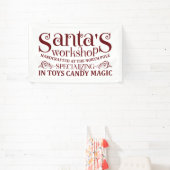 サンタのワークショップ北極クリスマス 横断幕 (インサイチュ)