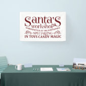 サンタのワークショップ北極クリスマス 横断幕 (トレードショー)