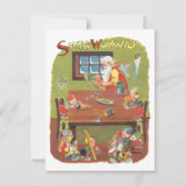 サンタのワークショップ招待状 招待状 (正面)