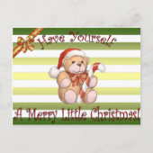 サンタのワークショップ～テディベア～クリスマス～ホリデー～ シーズンポストカード (正面)