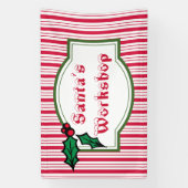 サンタのワークショップ バナー看板 横断幕 (縦)