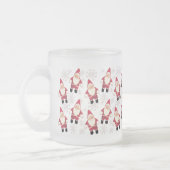 サンタのヴィンテージの格言のガラスクリスマスのマグ フロストグラスマグカップ (左)