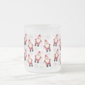 サンタのヴィンテージの格言のガラスクリスマスのマグ フロストグラスマグカップ (中央)