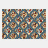 サンタのヴィンテージイメージ ラッピングペーパーシート (正面2)