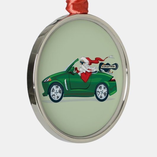 サンタの世界旅行のコンバーチブル メタルオーナメント (右)