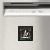サンタの乗った狼 クリスマスギフト マグネット (インサイチュ (食洗機))