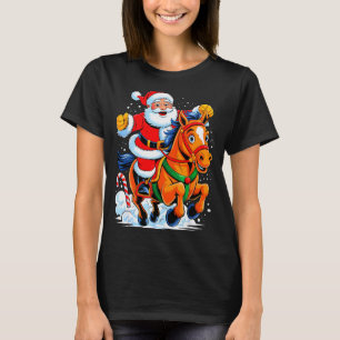 サンタの乗馬 ファニー乗馬 クリスマス Tシャツ