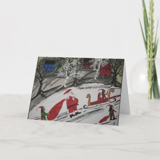 サンタの仕事が終わった シーズンカード (正面)
