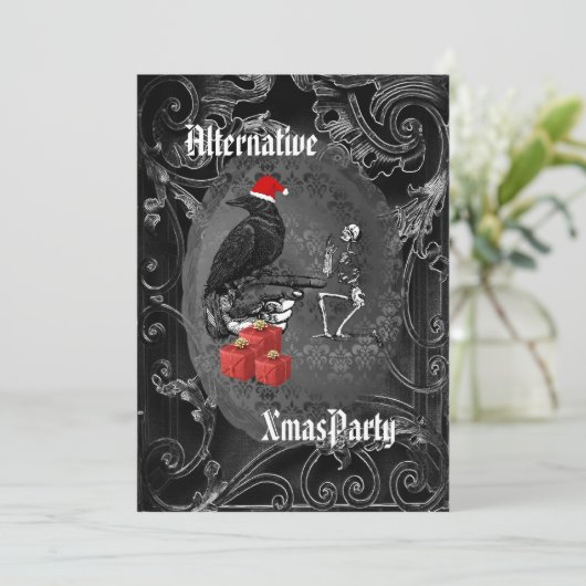 サンタの代わりとなるゴシック様式クリスマス 招待状 (スタンド正面)