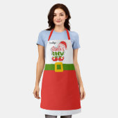 サンタの仲間たち クリスマスのお祭り エプロン (着用した状態)