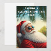 サンタの休暇– 面白いホリデーグリーティングカード シーズンカード (正面/裏面)