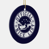 サンタの公式の素敵なリストのクリスマスプレゼント セラミックオーナメント (右)