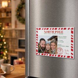 サンタの公式ニースリスト認定 ファミリーフォト クリスマス マグネット