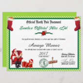 サンタの公式北極関係文書 シーズンカード (正面/裏面)