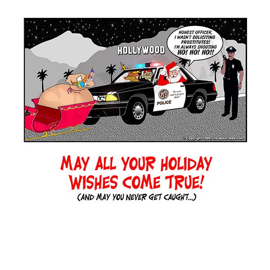 サンタの冗談 Ho Ho Ho 警官 カード