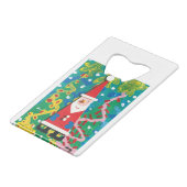 サンタの冬のワンダーランド – Kids Art for CHOC クレジットカード栓抜き (正面アングル)