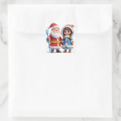 🎅 サンタの冬の休日の魔法 ❄️ スクエアシール (バッグ)