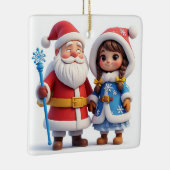 🎅 サンタの冬の休日の魔法 ❄️ セラミックオーナメント (右)