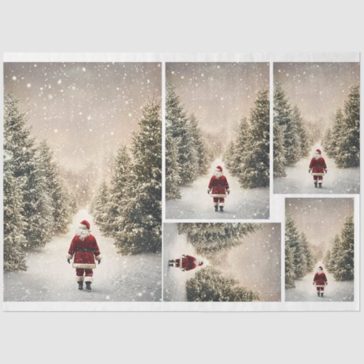 サンタの冬の散歩 薄葉紙 (正面)