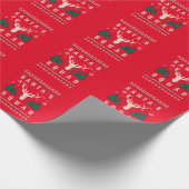 サンタの分隊の醜いクリスマスセーター ラッピングペーパー (角)