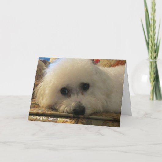 「サンタの到着を待っている」 シーズンカード (正面)