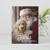 サンタの前で言い訳する ペット クリスマス 写真 (スタンド正面)