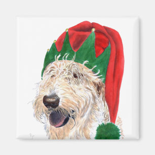 サンタの助手のLabradoodleの磁石 マグネット